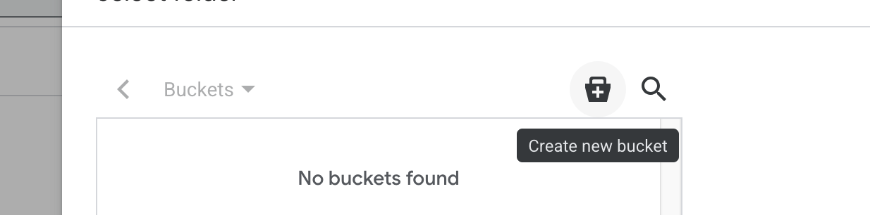 create a new bucket